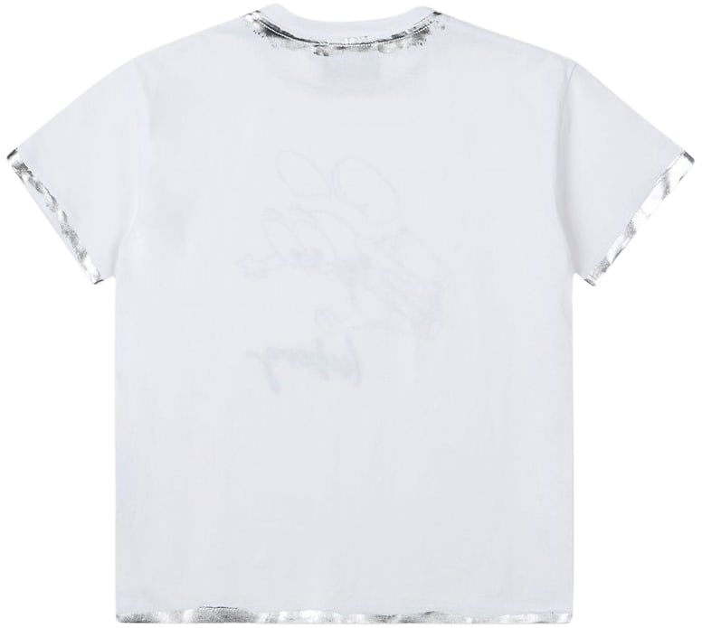 Iceberg KIDS - White short-sleeved T-shirt with a stylized Looney Tunes Jerry and Iceberg logo on the front and edg Wit