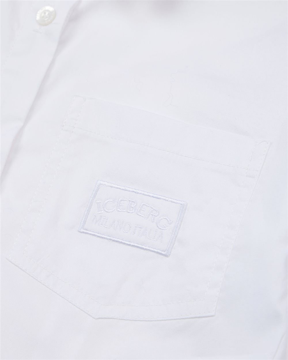 Iceberg KIDS - Optical White Cotton Shirt Wit