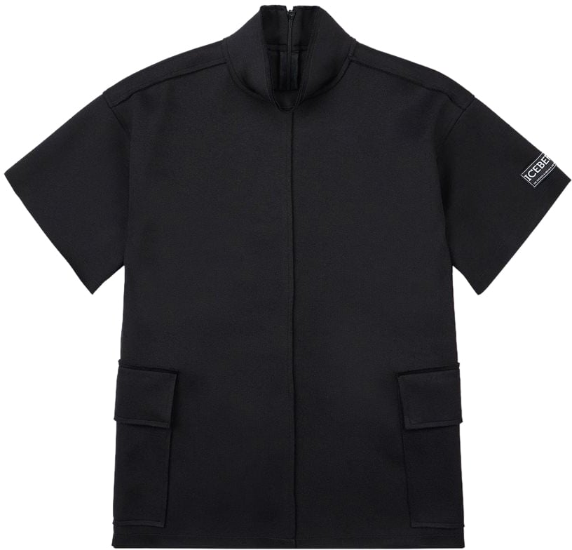 Iceberg KIDS - A black shirtdress with a long shirt-like effect Zwart