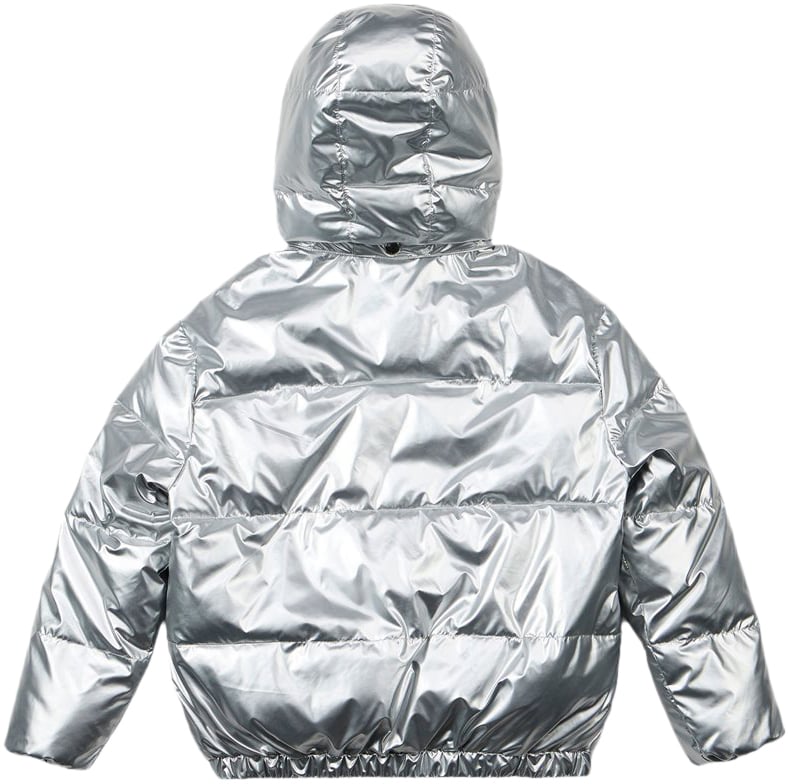 Iceberg KIDS - Silver down jacket with hood and pockets Zilver