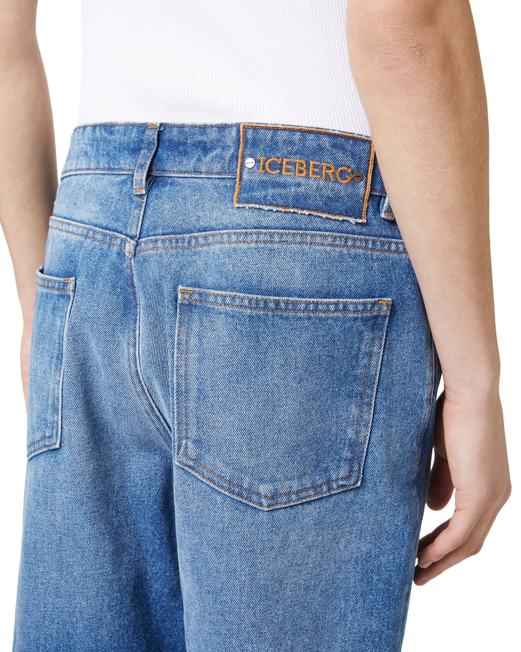 Iceberg 5-pocket straight fit jeans: essential with character Blauw