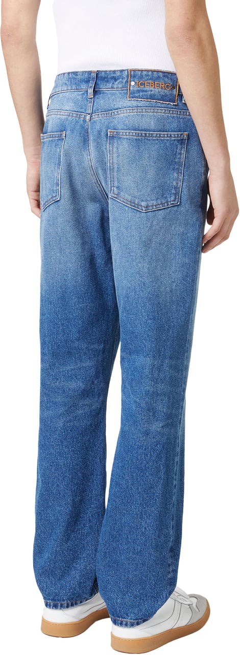 Iceberg 5-pocket straight fit jeans: essential with character Blauw