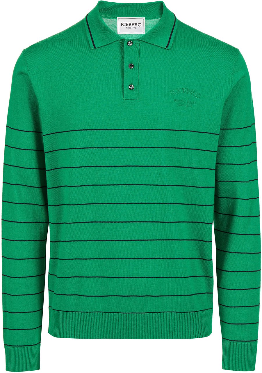 Iceberg Multicolored polo in extra-fine merino with personalized embroidery Divers