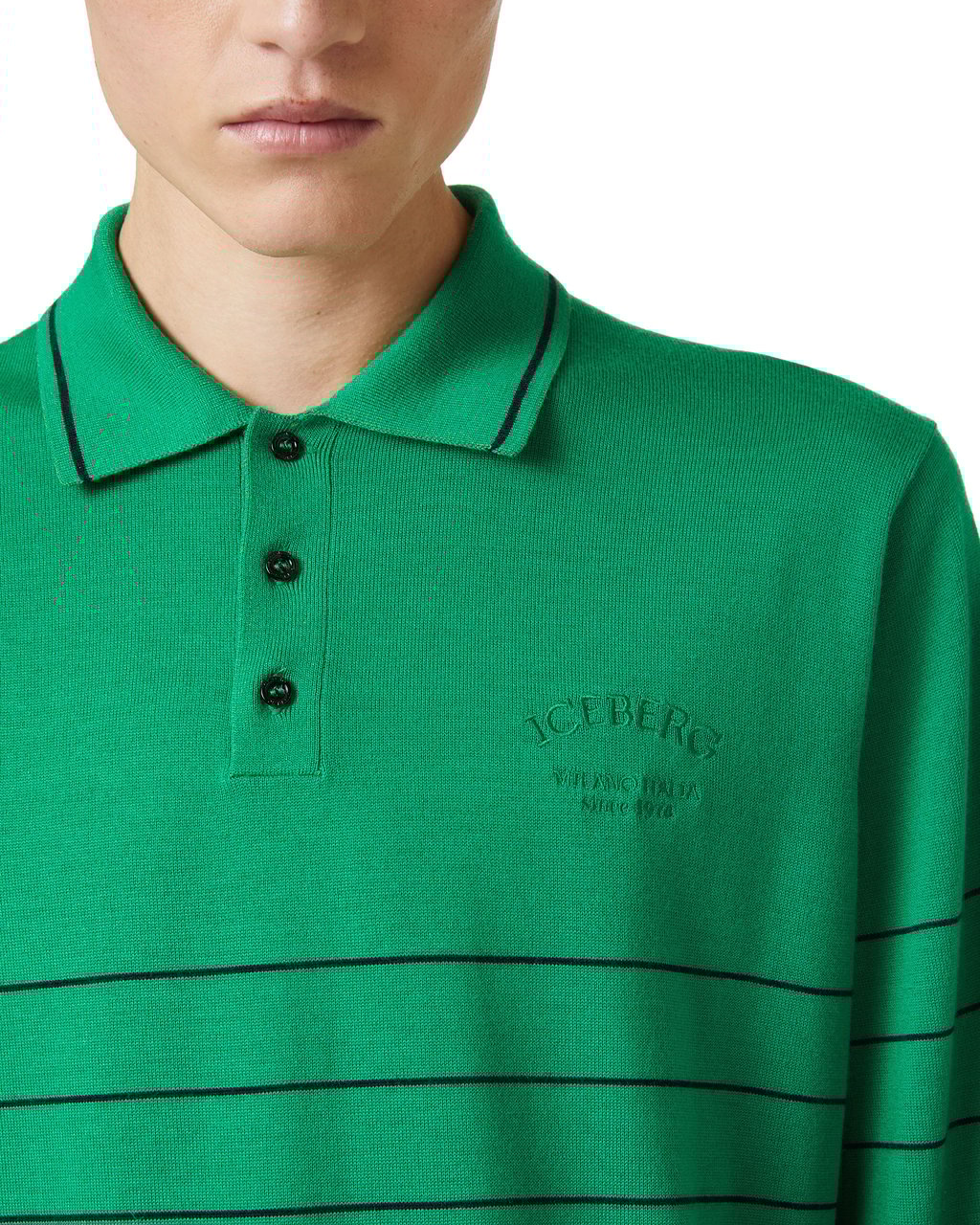 Iceberg Multicolored polo in extra-fine merino with personalized embroidery Divers