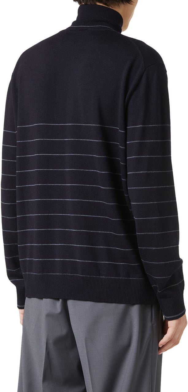 Iceberg Multicolor turtleneck sweater in extra-fine merino with thread embroidery logo Divers