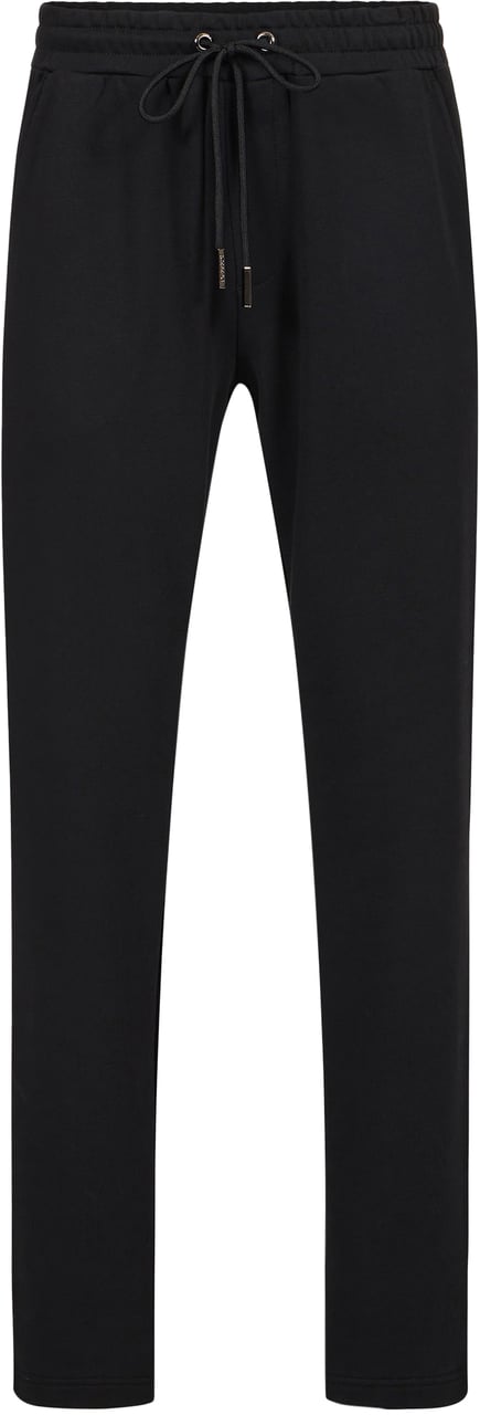 Iceberg Straight leg fit trousers in black cotton fleece with "Dont Overthink This" print Zwart