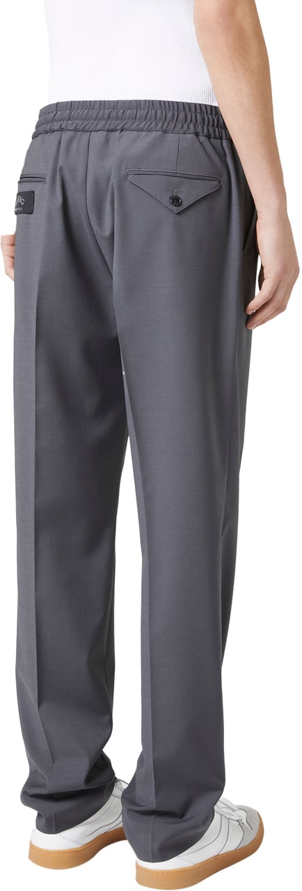 Iceberg Dark grey cool wool fabric trousers with elastic waist Grijs