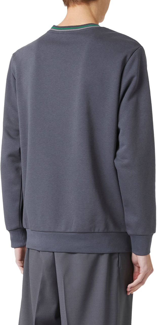 Iceberg Dark grey slim fit crewneck in dark grey sustainable fleece Grijs