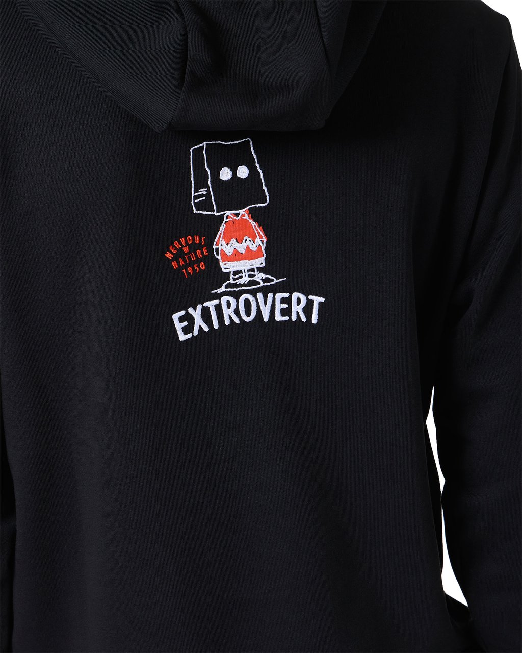 Iceberg Black slim fit hoodie with Fridge print and Iceberg logo Zwart