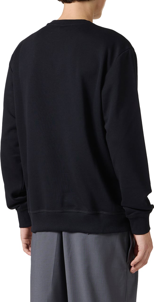 Iceberg Regular fit black sweatshirt with needle-punched Iceberg logo embroidery Zwart