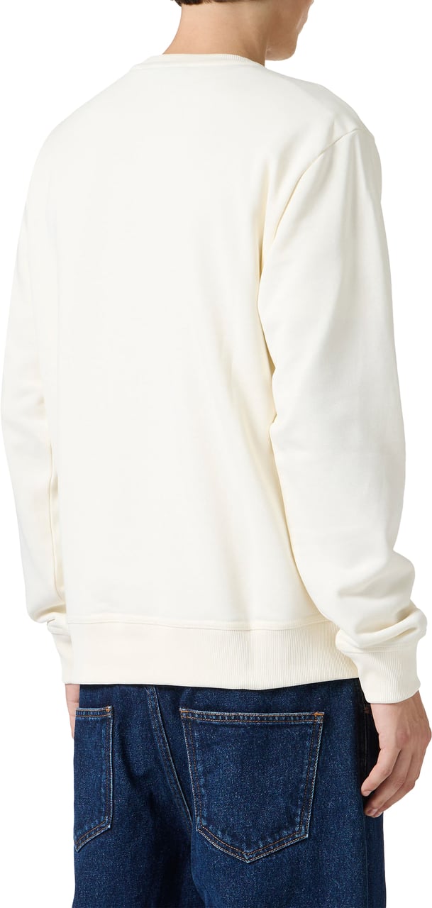Iceberg Vanilla sweatshirt regular fit in sustainable fleece with Iceberg logo embroidery Wit