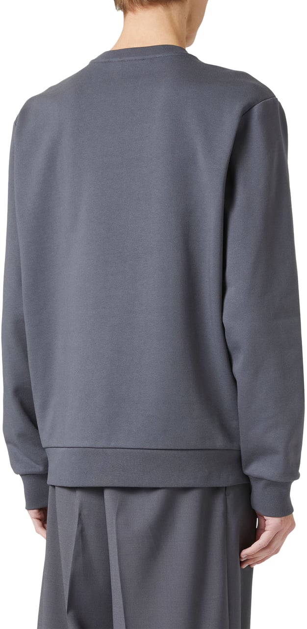 Iceberg Regular fit crewneck sweatshirt in dark grey with embroidered institutional Iceberg logo Grijs