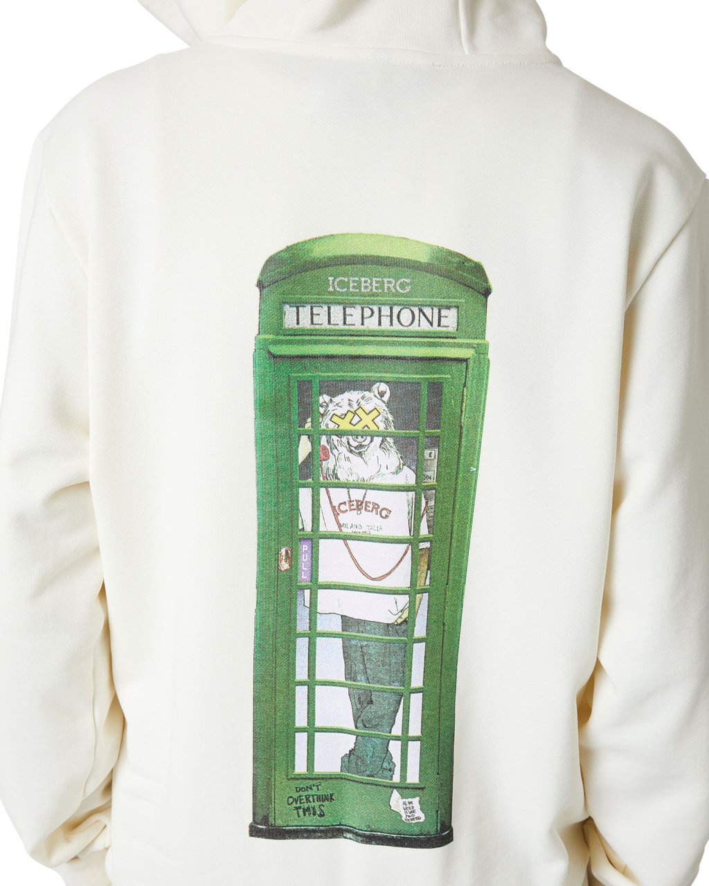 Iceberg Vanilla sweatshirt with embroidered Iceberg logo and print on the back Wit