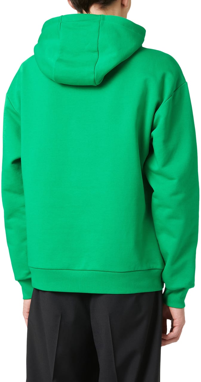 Iceberg Regular fit lettuce green hoodie with Iceberg Salad print Groen