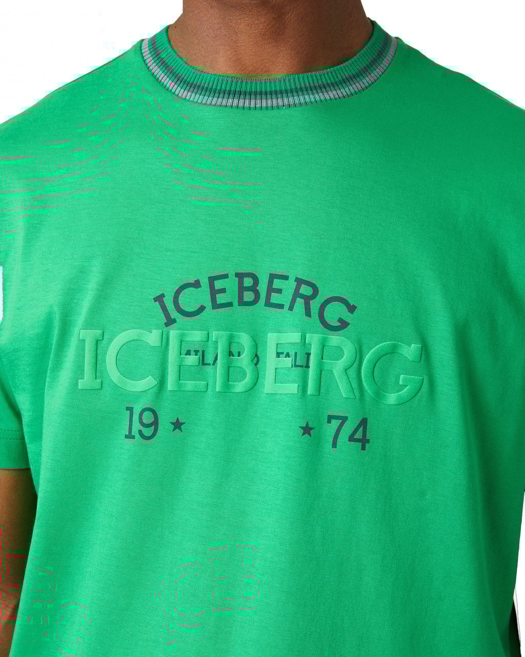 Iceberg Lettuce green slim fit T-shirt with embroidered Iceberg logo and front print Groen