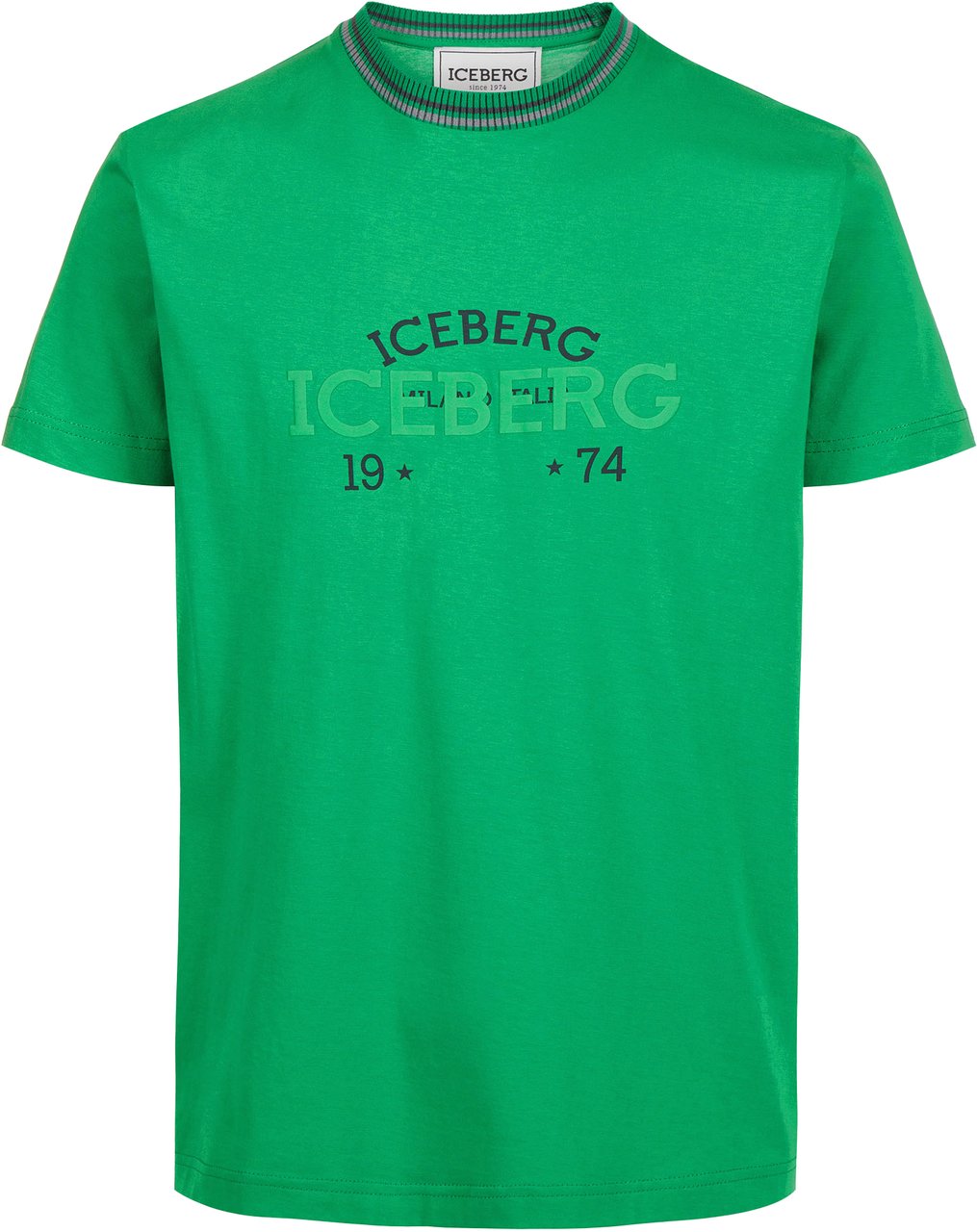 Iceberg Lettuce green slim fit T-shirt with embroidered Iceberg logo and front print Groen