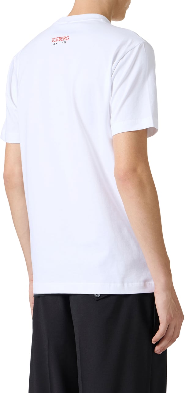 Iceberg Optical white slim fit T-shirt with Peanuts patch and embroidered Iceberg logo Wit