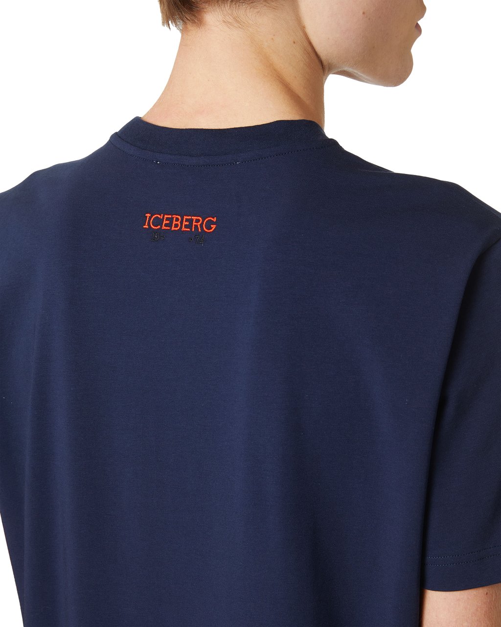 Iceberg Slim fit blue T-shirt with Peanuts patch and embroidered Iceberg logo Blauw