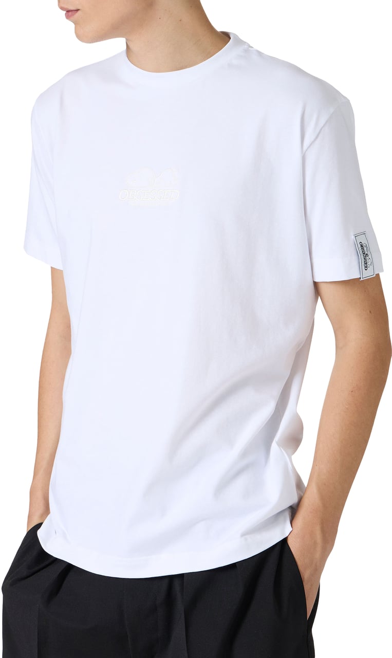 Iceberg Optical white slim fit T-shirt with Peanuts patch and embroidered Iceberg logo Wit