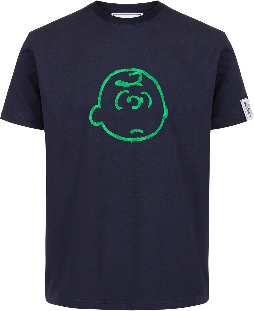 Iceberg Slim fit blue T-shirt with Peanuts embroidery and Iceberg logo on the back Blauw