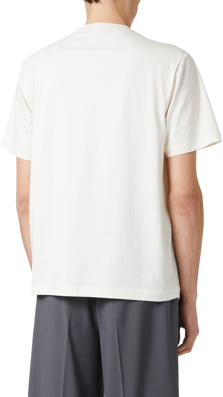 Iceberg Regular-fit vanilla cotton T-shirt with Iceberg Salad print and embroidery Wit