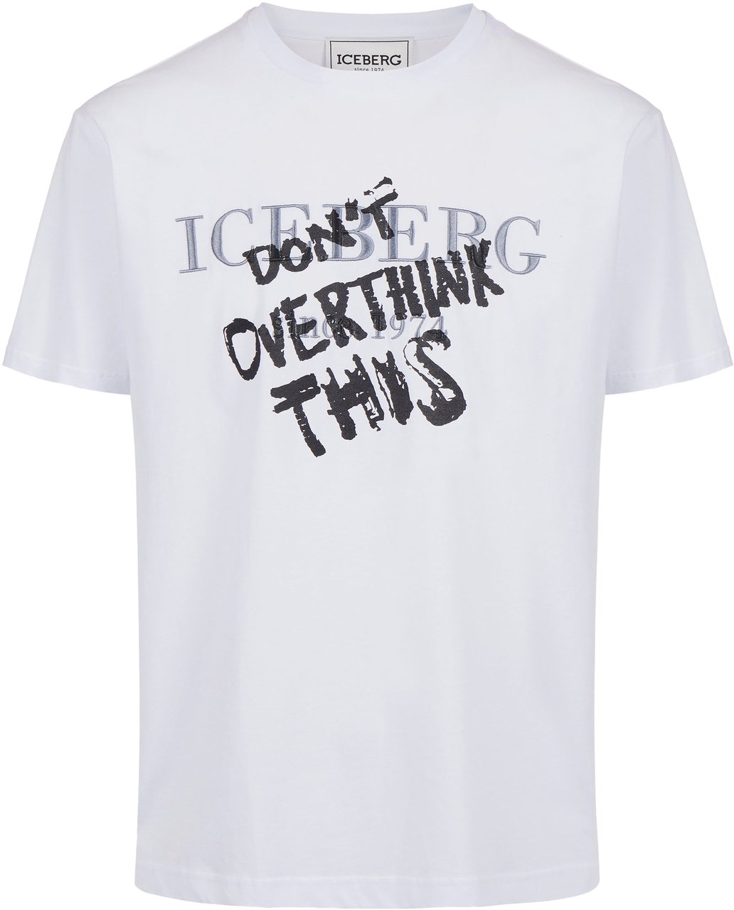 Iceberg Classic regular fit cotton jersey optic white T-shirt Wit