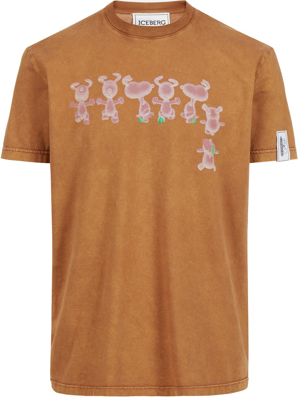 Iceberg Vintage spirit, contemporary irony: the Peanuts T-shirt in hazelnut version Bruin