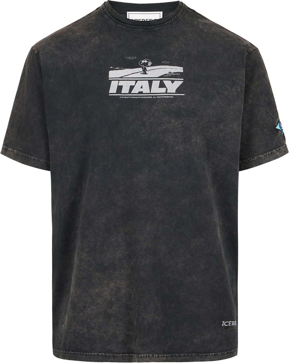 Iceberg Relaxed style, graphic attitude: the black Peanuts T-shirt Zwart