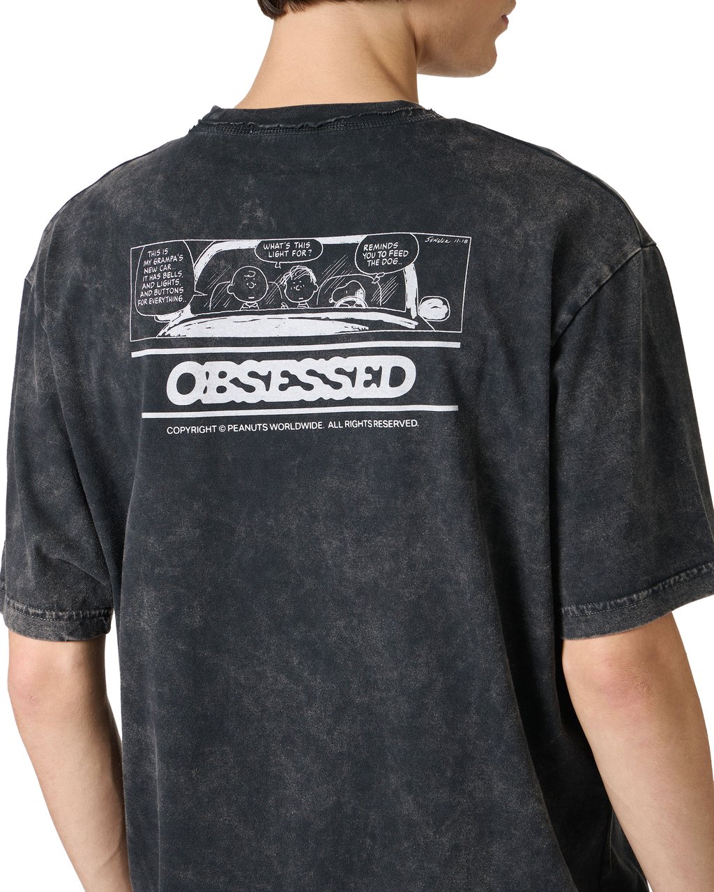 Iceberg Relaxed style, graphic attitude: the black Peanuts T-shirt Zwart