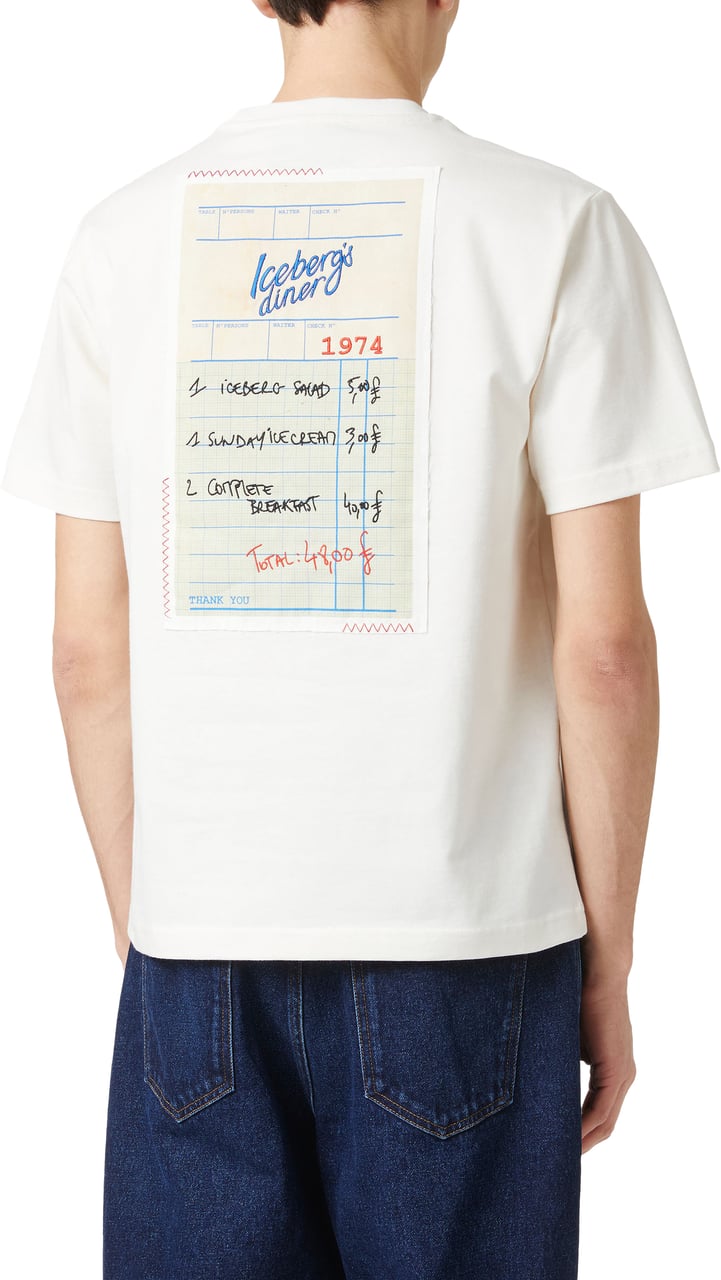Iceberg Iconic and contemporary: the Iceberg Dinner T-shirt in vanilla Wit