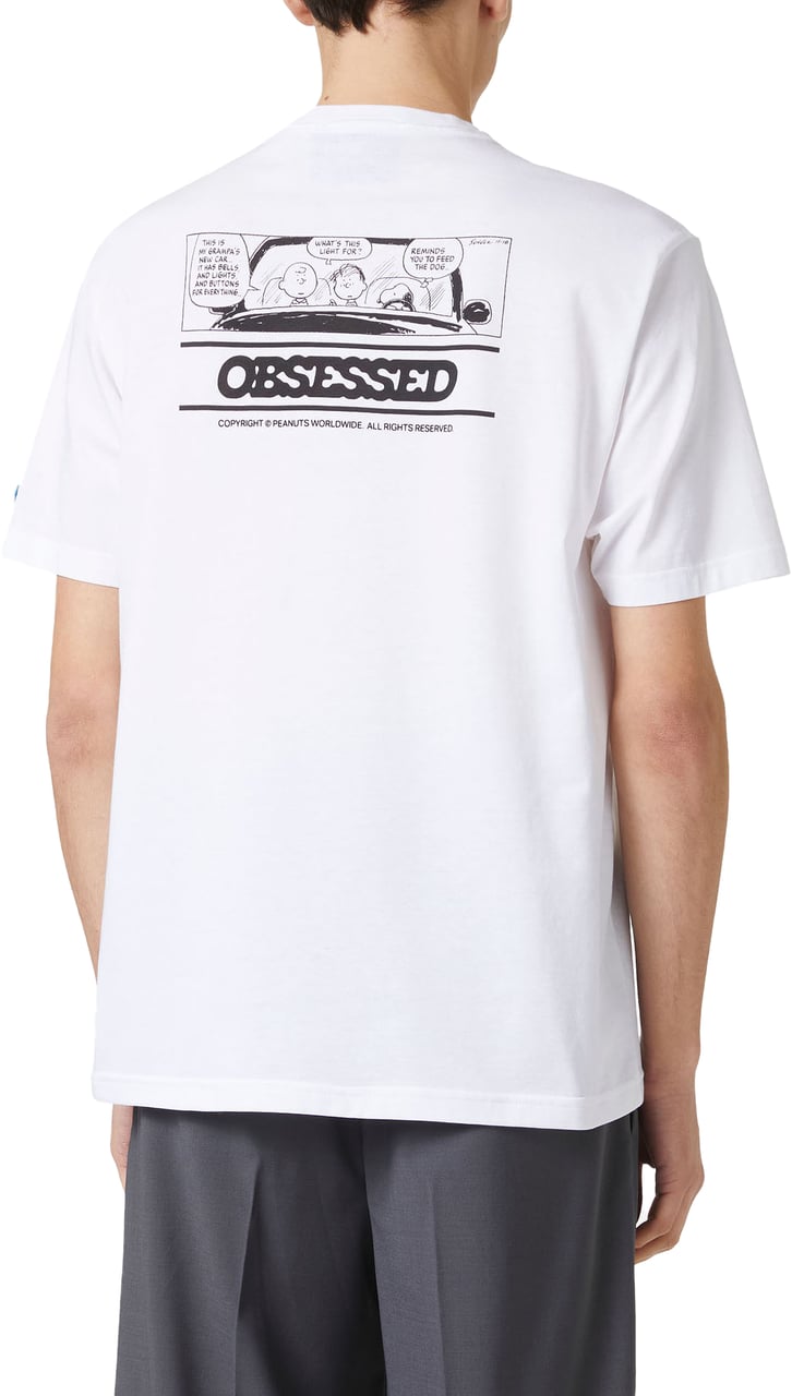 Iceberg Relaxed fit optical white T-shirt with Peanuts prints and Iceberg embroidery Wit