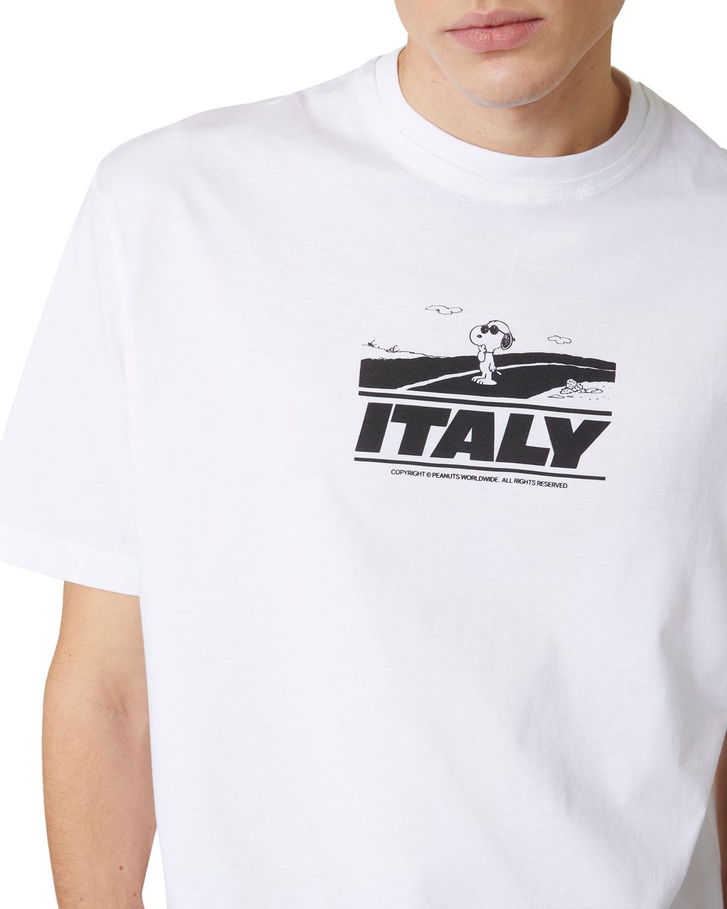 Iceberg Relaxed fit optical white T-shirt with Peanuts prints and Iceberg embroidery Wit