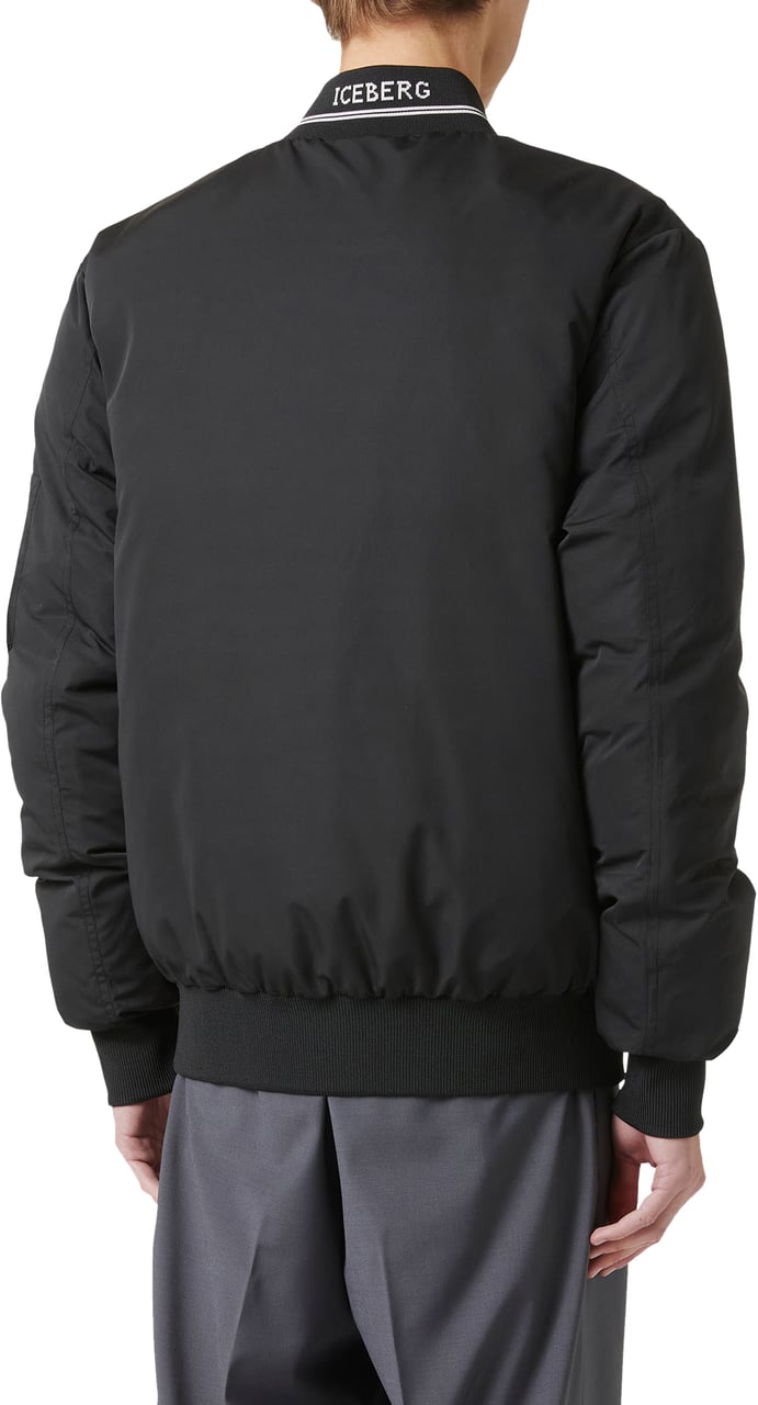 Iceberg Black reversible padded jacket Zwart