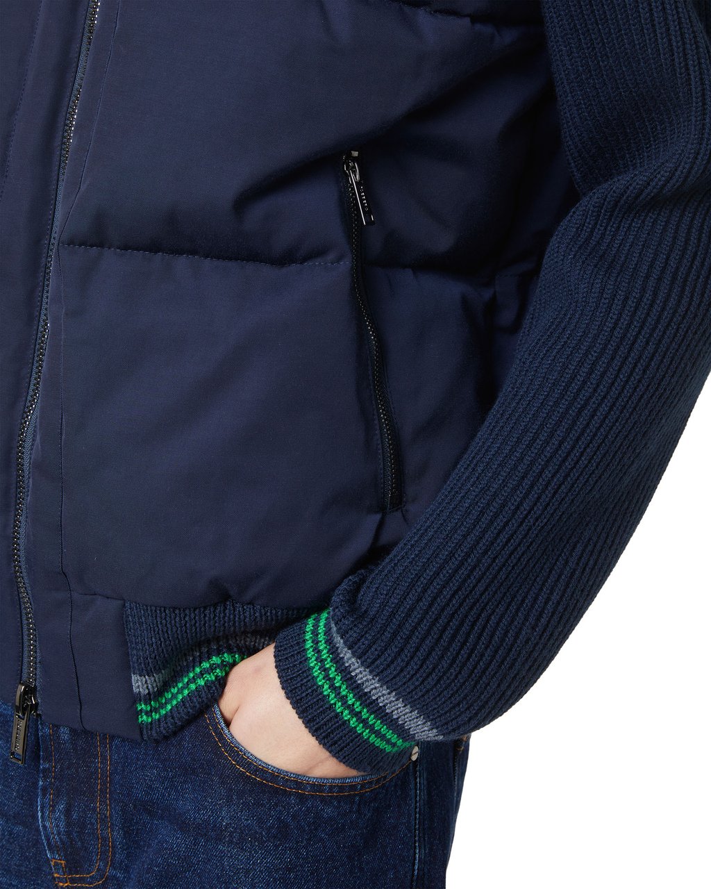 Iceberg Blue padded reversible vest Blauw