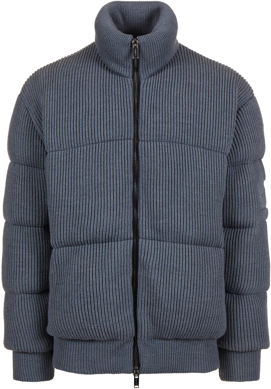Iceberg Melange grey full knit color block jacket Grijs