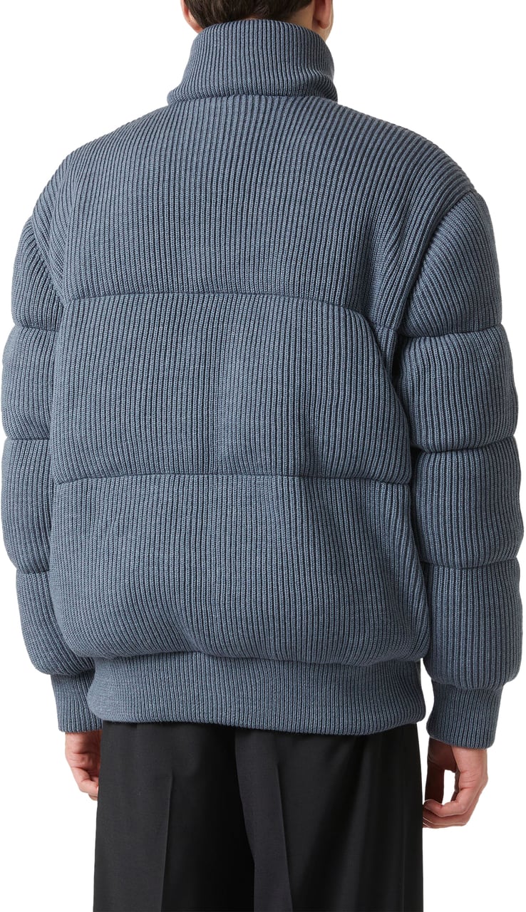 Iceberg Melange grey full knit color block jacket Grijs