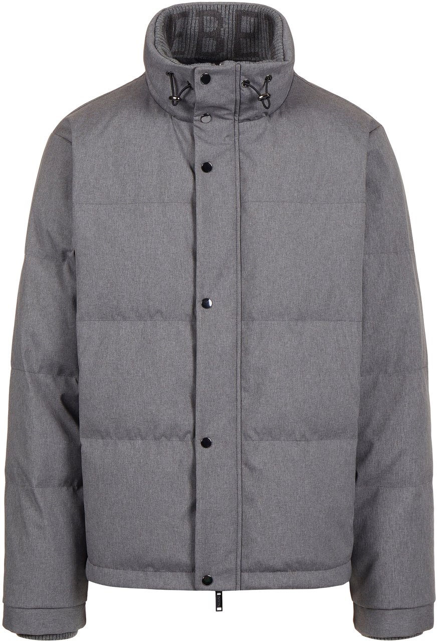 Iceberg Essential attitude: the short down jacket in m�lange nylon Grijs