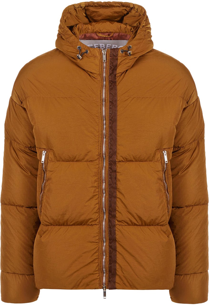 Iceberg Urban warmth: the hazelnut garment-dyed technical down jacket Bruin