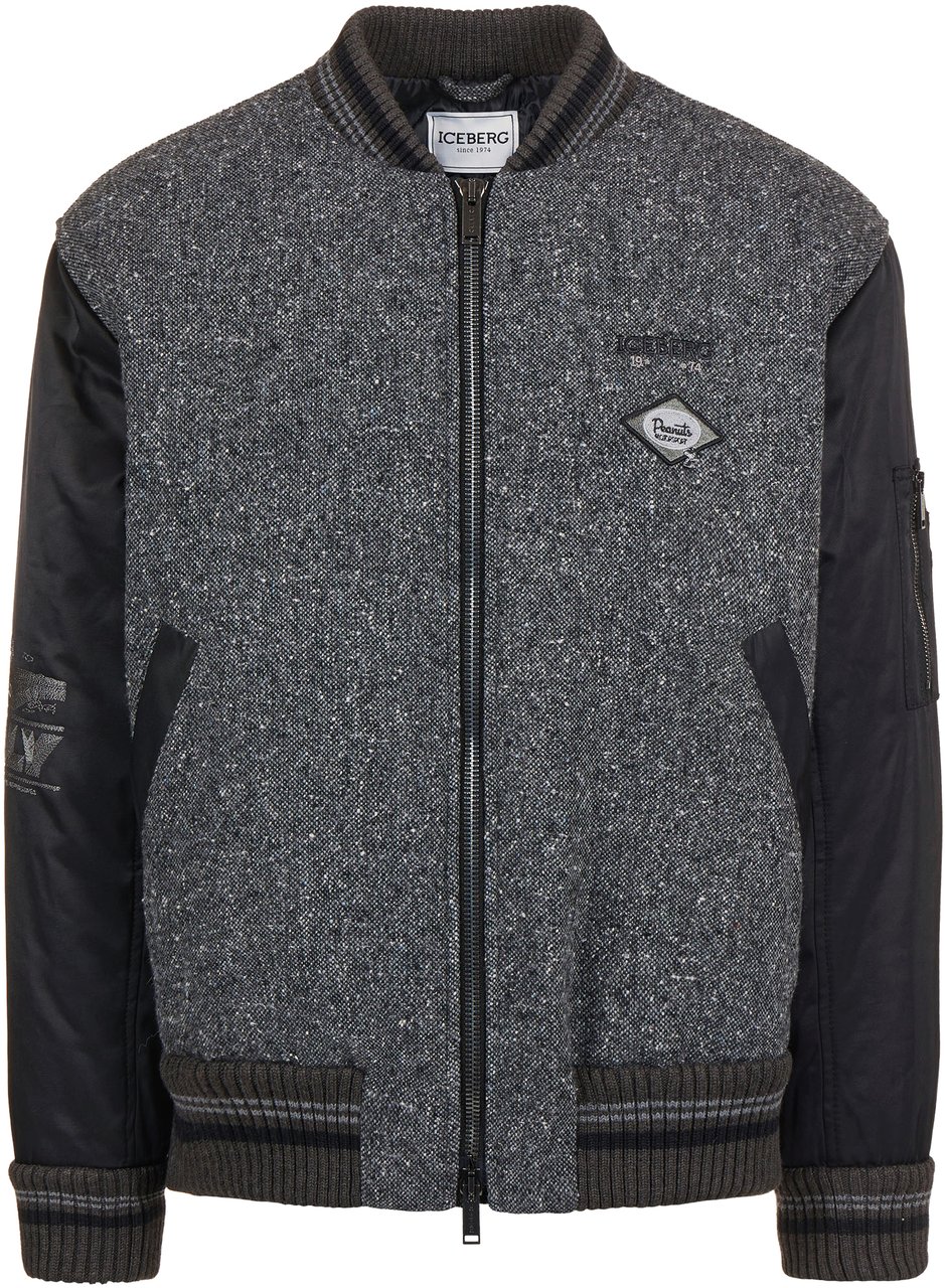 Iceberg Unprecedented jacket in a mix of fabrics: grey and character Divers