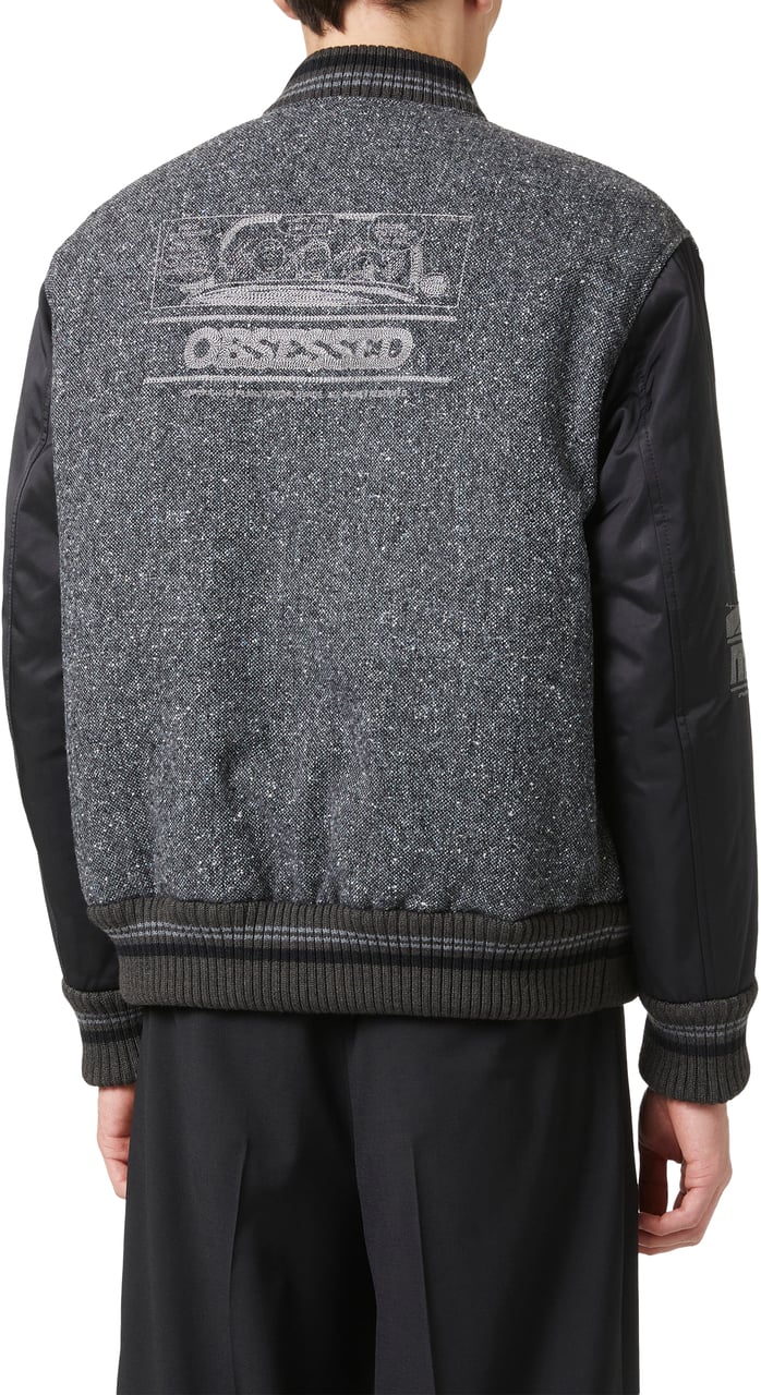 Iceberg Unprecedented jacket in a mix of fabrics: grey and character Divers