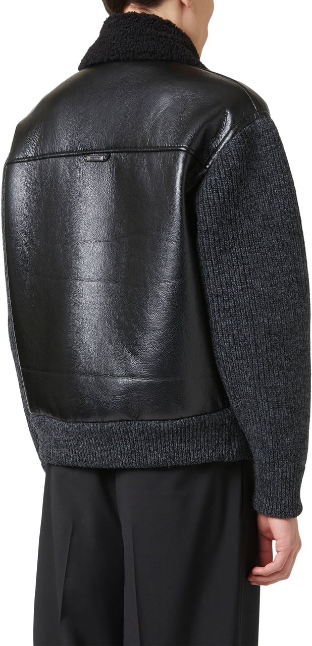 Iceberg Regular fit black jacket in a mix of fabrics: technical and refined design Zwart