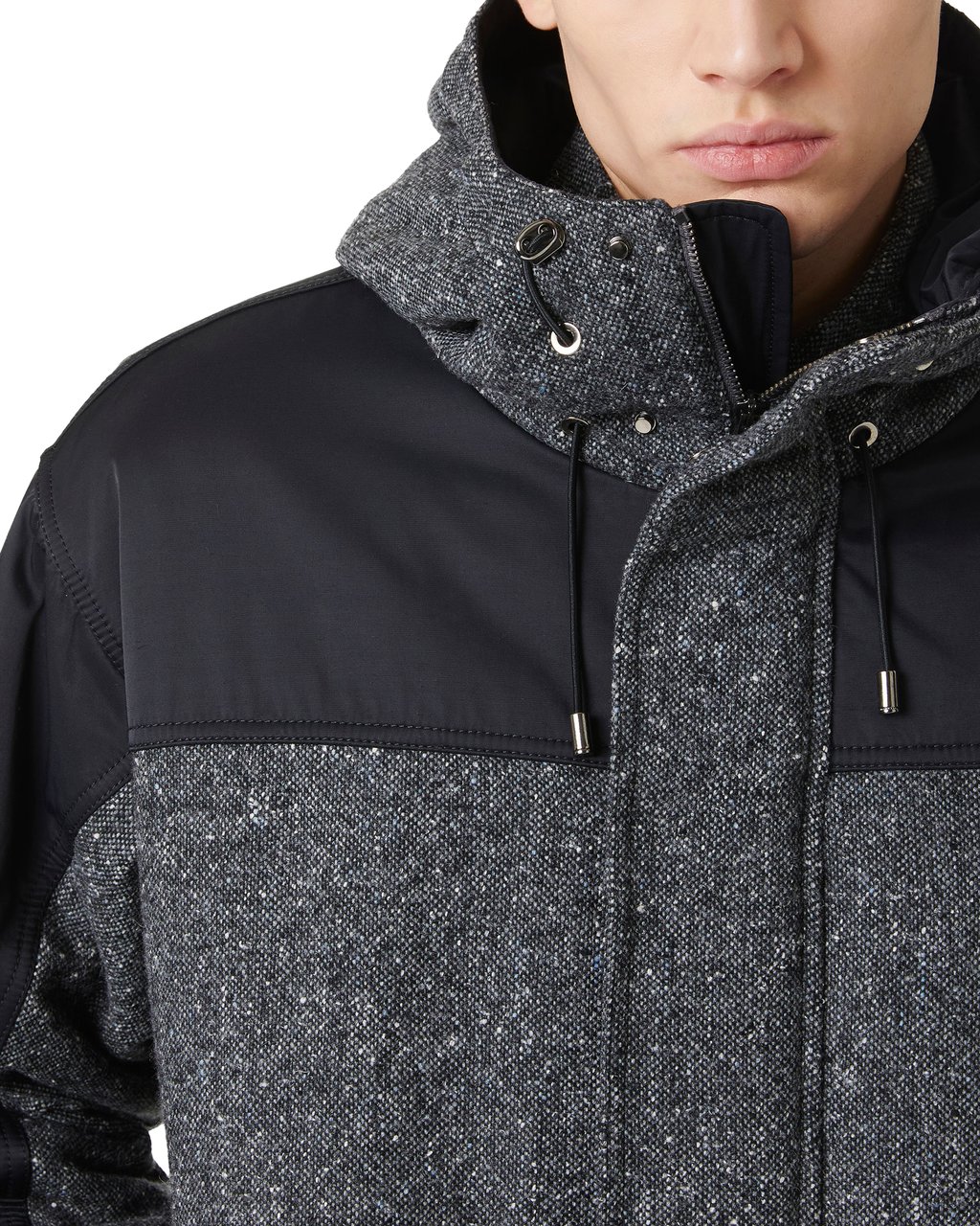 Iceberg Comfort fit jacket in a mix of fabrics and greys: sophisticated lightness and functionality Divers