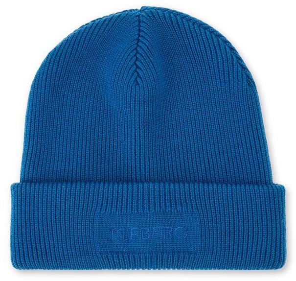 Iceberg Bluette hat in extra-fine merino wool knit Blauw