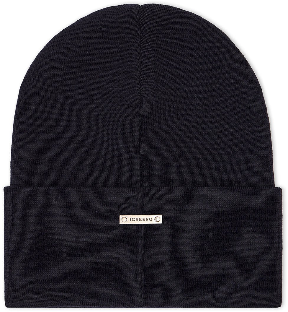 Iceberg Blue Merino Wool Hat: Iconic and Fun Blauw