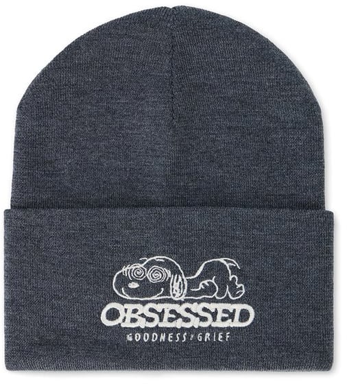 Iceberg Dark Grey Merino Wool Beanie: Iconic and Fun Grijs