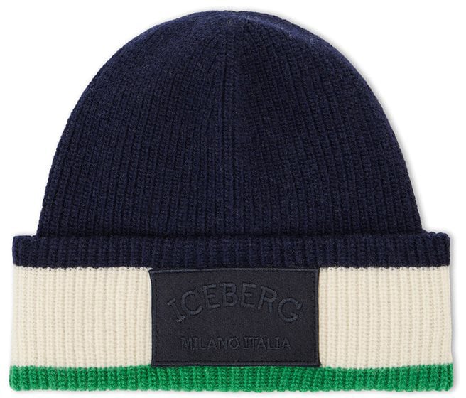 Iceberg Multicolored dropped hat in corn stitch Divers