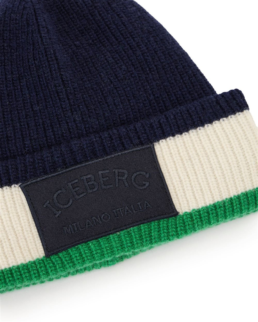 Iceberg Multicolored dropped hat in corn stitch Divers