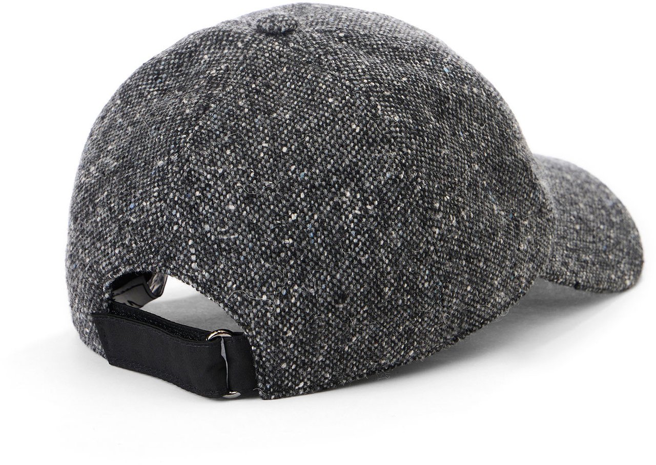 Iceberg Gray boucl� and nylon baseball cap: texture and character Divers