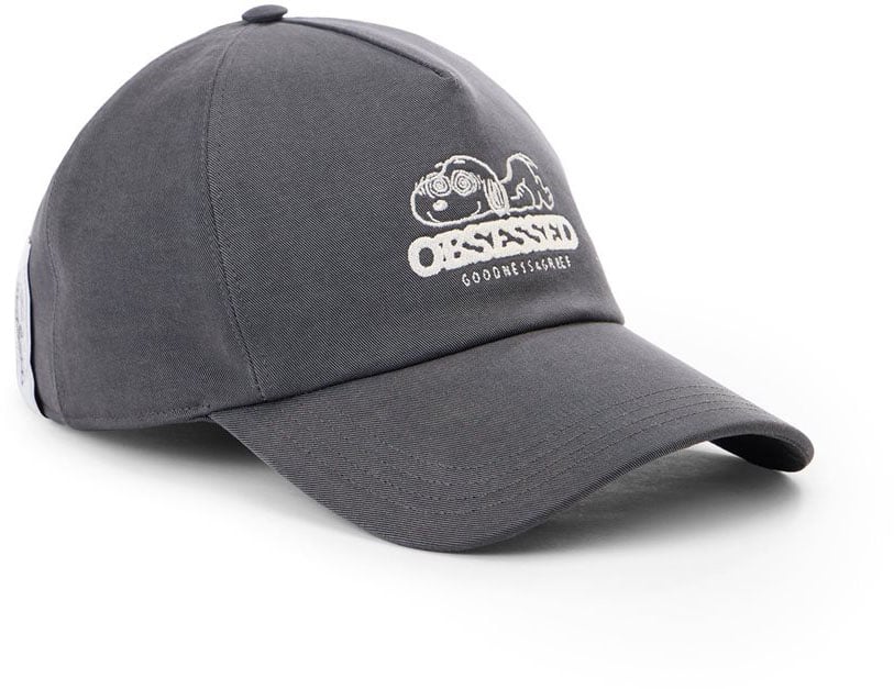 Iceberg Dark grey cap with peanuts embroidery and iceberg logo Grijs