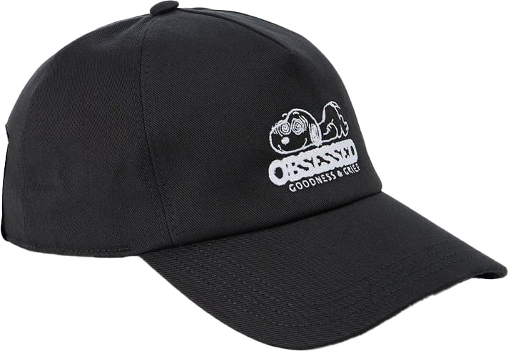 Iceberg Black cap with peanuts embroidery and iceberg logo Zwart